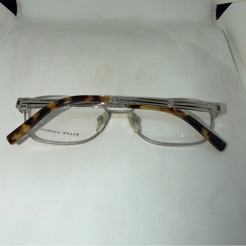 Ralph Lauren Silver Metal Women's Eyeglasses with Tortoiseshell Temples - Picture 4 of 5
